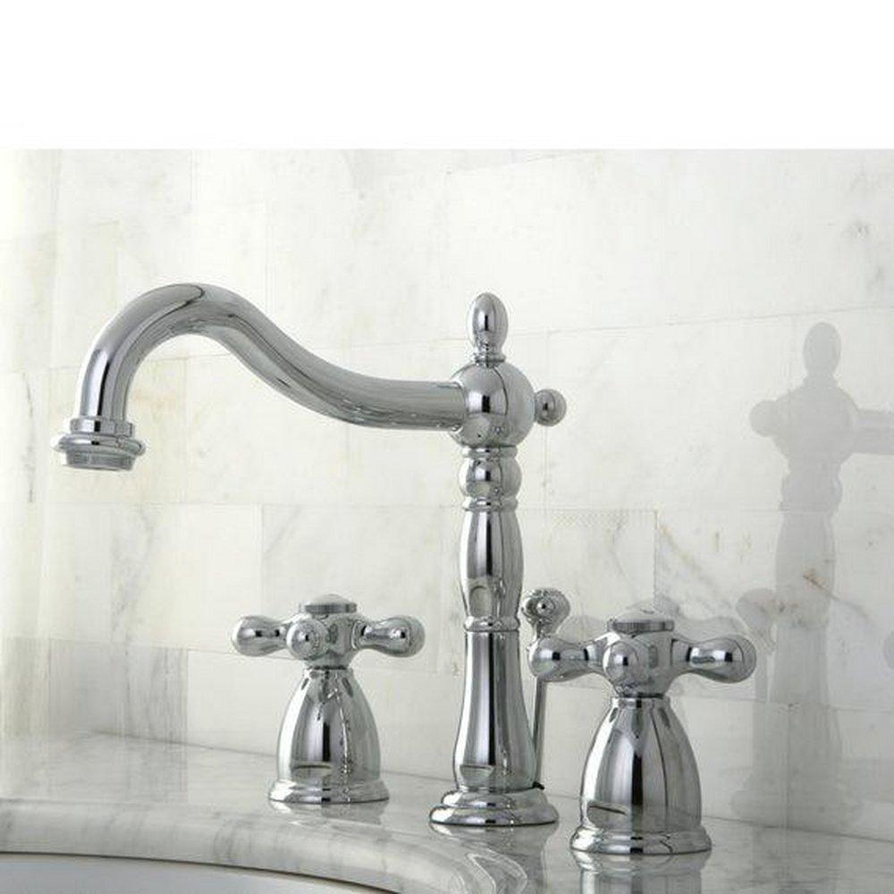 Heritage 1.2 GPM Widespread Bathroom Faucet with Pop-Up Drain Assembly - Includes Ceramic Disc Valve 