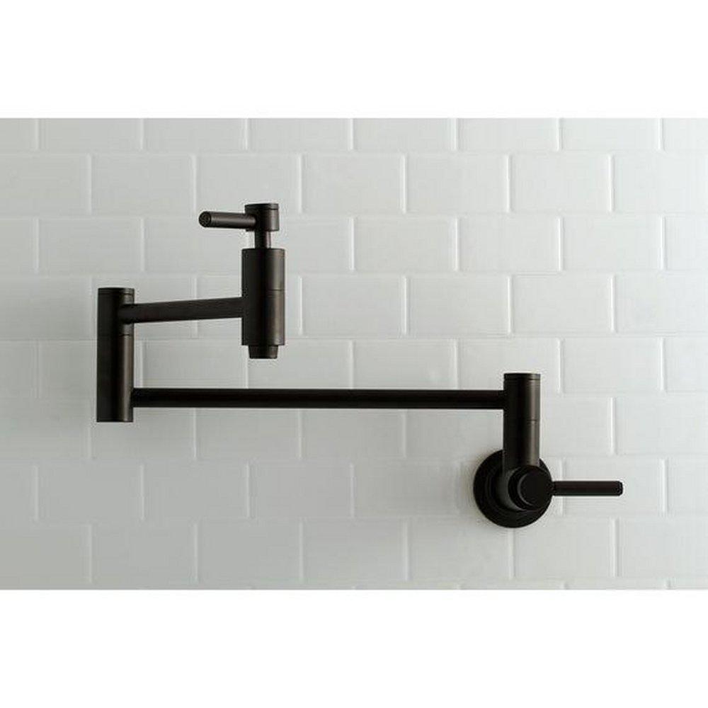Concord 3.8 GPM Wall Mounted Double Handle Pot Filler with Brass Handles 