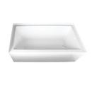 Aqua Eden 66" Three Wall Alcove Acrylic Soaking Tub with Right Drain Hole - Less Assembly and Overflow 