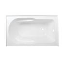 Aqua Eden 60" Three Wall Alcove Acrylic Soaking Tub with Right Drain Assembly and Overflow 