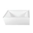 Aqua Eden 60" Three Wall Alcove Acrylic Soaking Tub with Left Drain Assembly and Overflow 