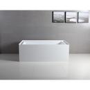 Aqua Eden 60" Three Wall Alcove Acrylic Soaking Tub with Left Drain Assembly and Overflow 