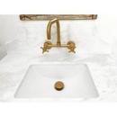 Kingston Brass Brushed Brass Two Handle Bridge and Widespread Kitchen Faucet 