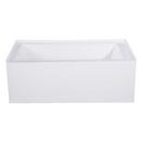 Aqua Eden 54" Three Wall Alcove Acrylic Soaking Tub with Left Drain 