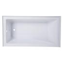 Aqua Eden 54" Three Wall Alcove Acrylic Soaking Tub with Left Drain 