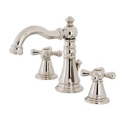 Two Handle Widespread Bathroom Sink Faucet in Polished Nickel