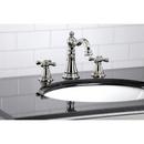 Kingston Brass Polished Nickel Two Handle Widespread Bathroom Sink Faucet 