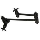Restoration 1.8 GPM Wall Mounted Double Handle Kitchen Pot Filler with Metal Handles 