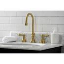 Kingston Brass Brushed Brass Two Handle Widespread Bathroom Sink Faucet 