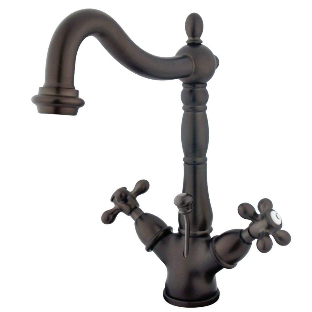 Heritage 1.2 GPM Centerset Deck Mounted Bathroom Faucet with Cross Handles - Pop-Up Assembly Included 