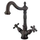 Heritage 1.2 GPM Centerset Deck Mounted Bathroom Faucet with Cross Handles - Pop-Up Assembly Included 