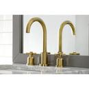 Kingston Brass Brushed Brass Two Handle Widespread Bathroom Sink Faucet 
