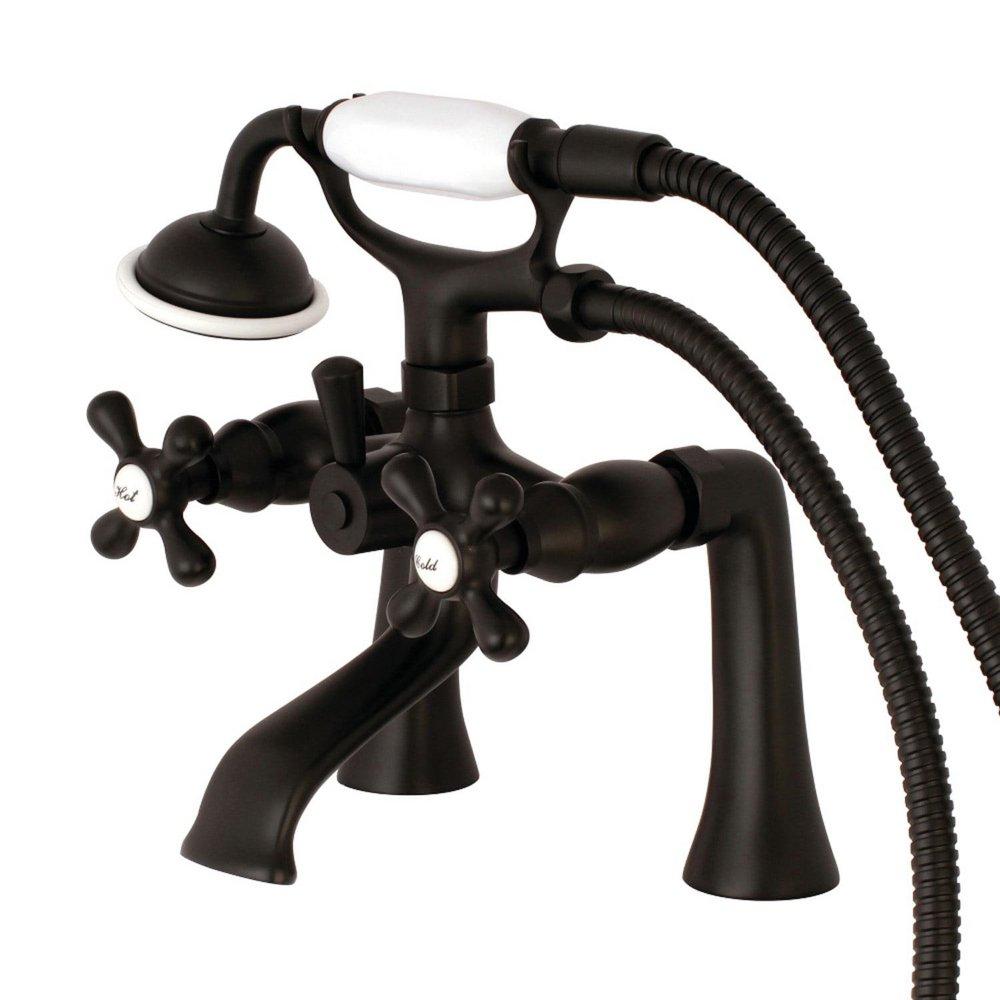 Deck Mounted Clawfoot Tub Filler with Built-In Diverter - Includes 1.8 GPM Hand Shower 