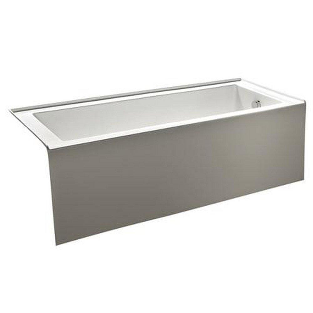 Aqua Eden 60" Three Wall Alcove Acrylic Soaking Tub with Right Drain 