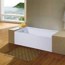 Kingston Brass White 60 x 30-11/16 in. Alcove Bathtub Left Drain 