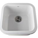 ROHL® White 17-7/8 x 17-1/2 in. Drop-in and Undermount Fireclay Bar Sink 