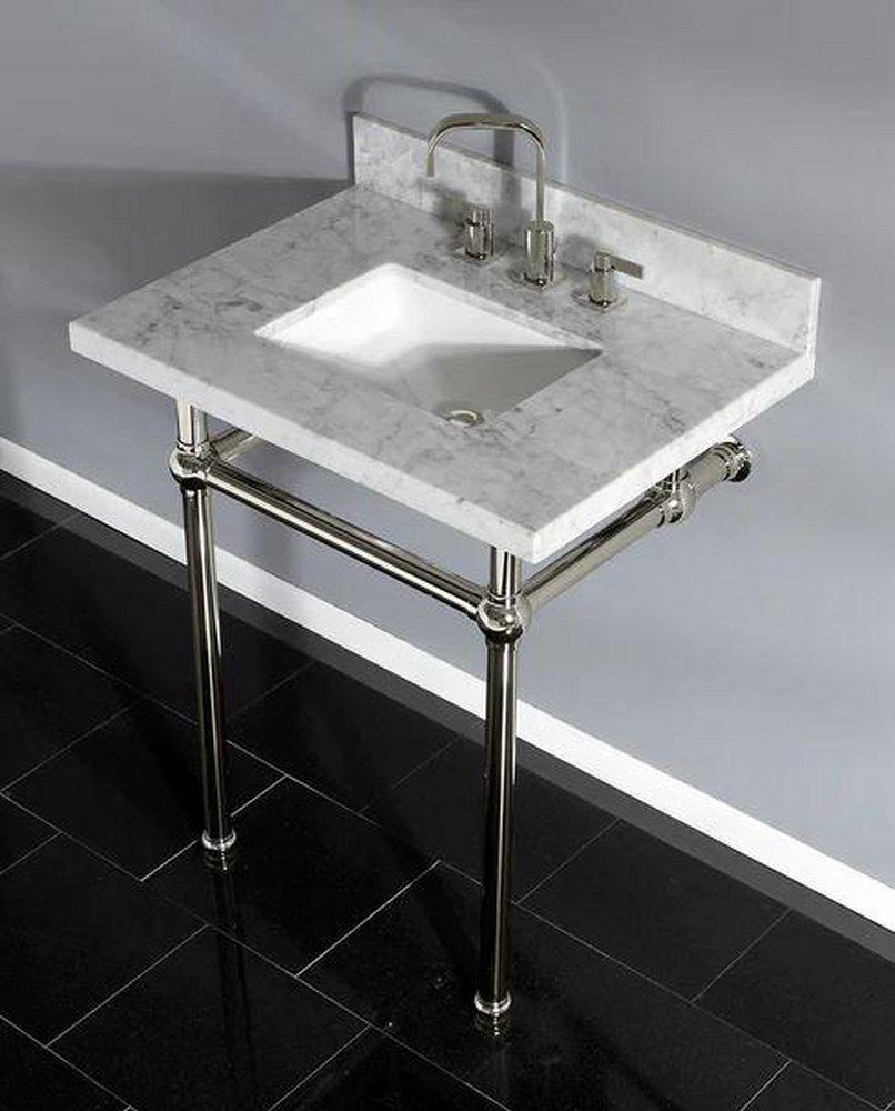 Kingston Brass Carrara Marble Consoles Bathroom Sink 