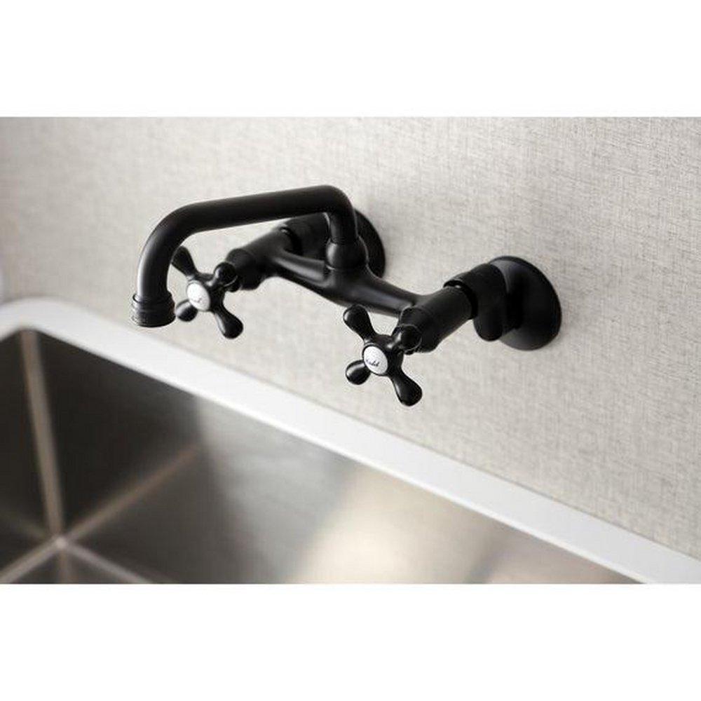 Kingston 1.8 GPM Wall Mounted Bridge Kitchen Faucet 