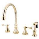 Kingston Brass Polished Brass Widespread Kitchen Faucet 