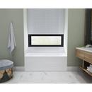 Aqua Eden 60" Three Wall Alcove Acrylic Soaking Tub with Left Drain Assembly and Overflow 