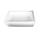 Aqua Eden 66" Three Wall Alcove Acrylic Soaking Tub with Left Drain Assembly and Overflow 