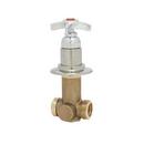 Concealed Straight Valve, 1/2" NPT Female Inlet and Outlet, 4-Arm Handle, Hot Index