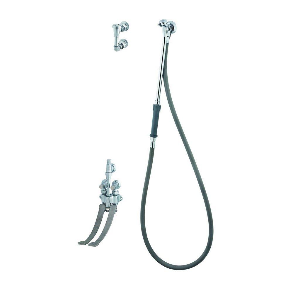 T&S Brass Chrome Plated No Handle Wall Mount Service Faucet 