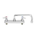 T&S Brass Chrome Plated Two Lever Handle Deck Mount Service Faucet 
