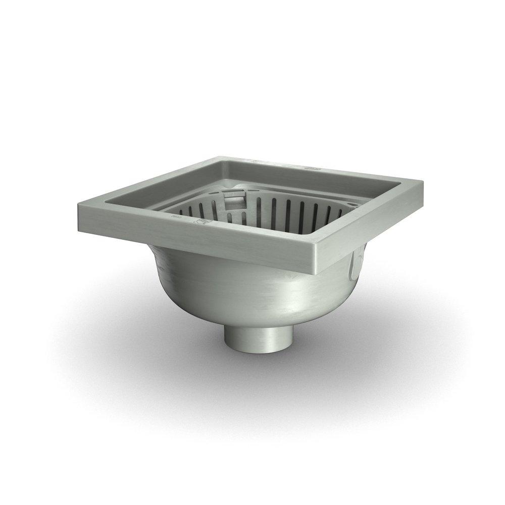 Zurn White 12 x 12 x 6-3/8 in. Floor Mount PVC Floor Sink 