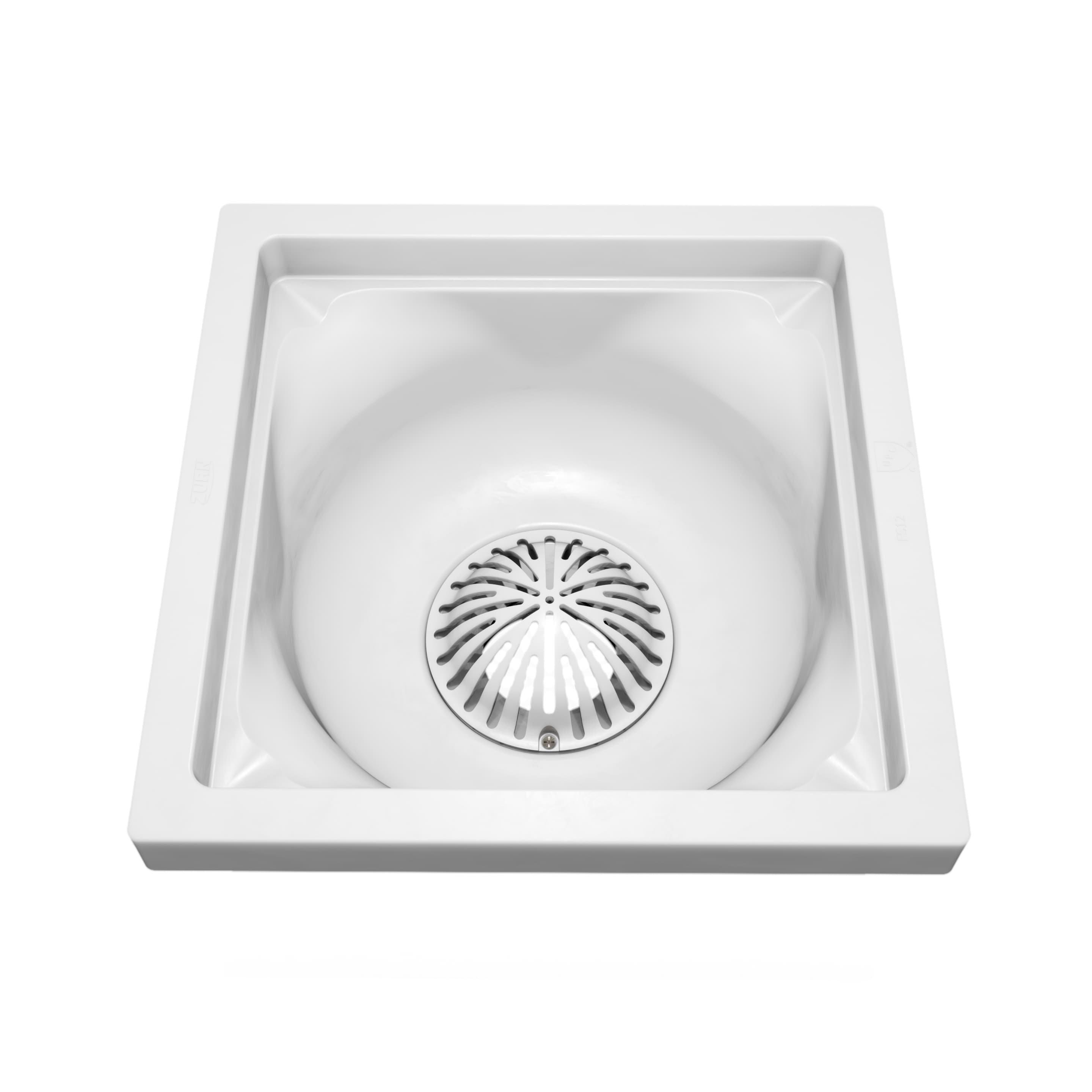 Zurn White 12 x 12 x 6-3/8 in. Floor Mount PVC Floor Sink 