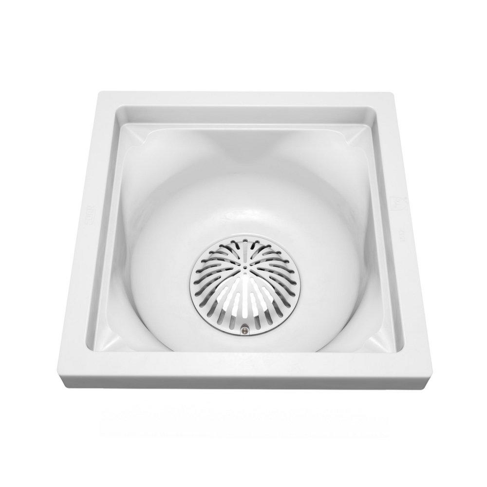 Zurn White 12 x 12 x 6-3/8 in. Floor Mount PVC Floor Sink 