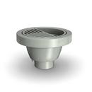 Zurn Polished Nickel 8-5/8 x 8-5/8 x 5 in. Floor Mount PVC Floor Sink 