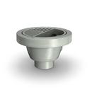 Zurn Polished Nickel 8-5/8 x 8-5/8 x 5 in. Floor Mount PVC Floor Sink 