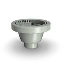 Zurn Polished Nickel 8-5/8 x 8-5/8 x 5 in. Floor Mount PVC Floor Sink 