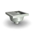 Zurn Polished Nickel 12 x 12 x 6-3/8 in. Floor Mount PVC Floor Sink 