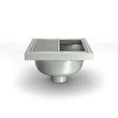 Zurn Polished Nickel 12 x 12 x 6-3/8 in. Floor Mount PVC Floor Sink 