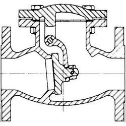 1/2 in. 150# RF FLG CF8M T10 Swing Check Valve PTFE Cover Gasket, ASME B16.34, Stainless Steel 316 Body, Trim 10, Bolted Cover