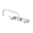 Workboard Faucet, Wall Mount, 8" Centers, 12" Swing Nozzle, Lever Handles