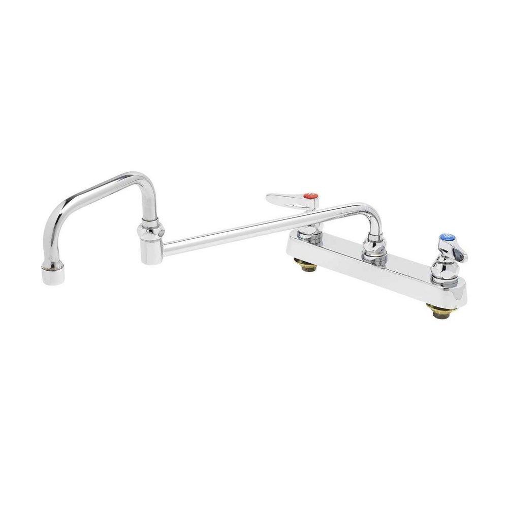 T&S Brass Chrome Lead Law Compliant WORKBOARD Faucet With Swing Nozzle 