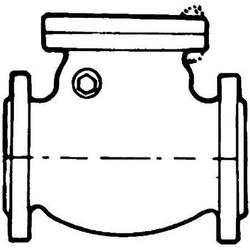 4 in. 150# RF FLG WCB T8 Swing Check Valve Carbon Steel Body, Trim 8, Bolted Cover