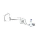 T&S Brass Polished Chrome Two Handle Lever Wall Mount Food Service Faucet 