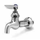 T&S Brass Polished Chrome Wall Mount Sill Faucet with Adjustable Flange 
