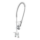 T&S Brass Polished Chrome Two Handle Lever Deck Mount Food Service Faucet 