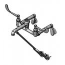 T&S Brass Chrome Plated Two Wristblade Handle Wall Mount Service Faucet 