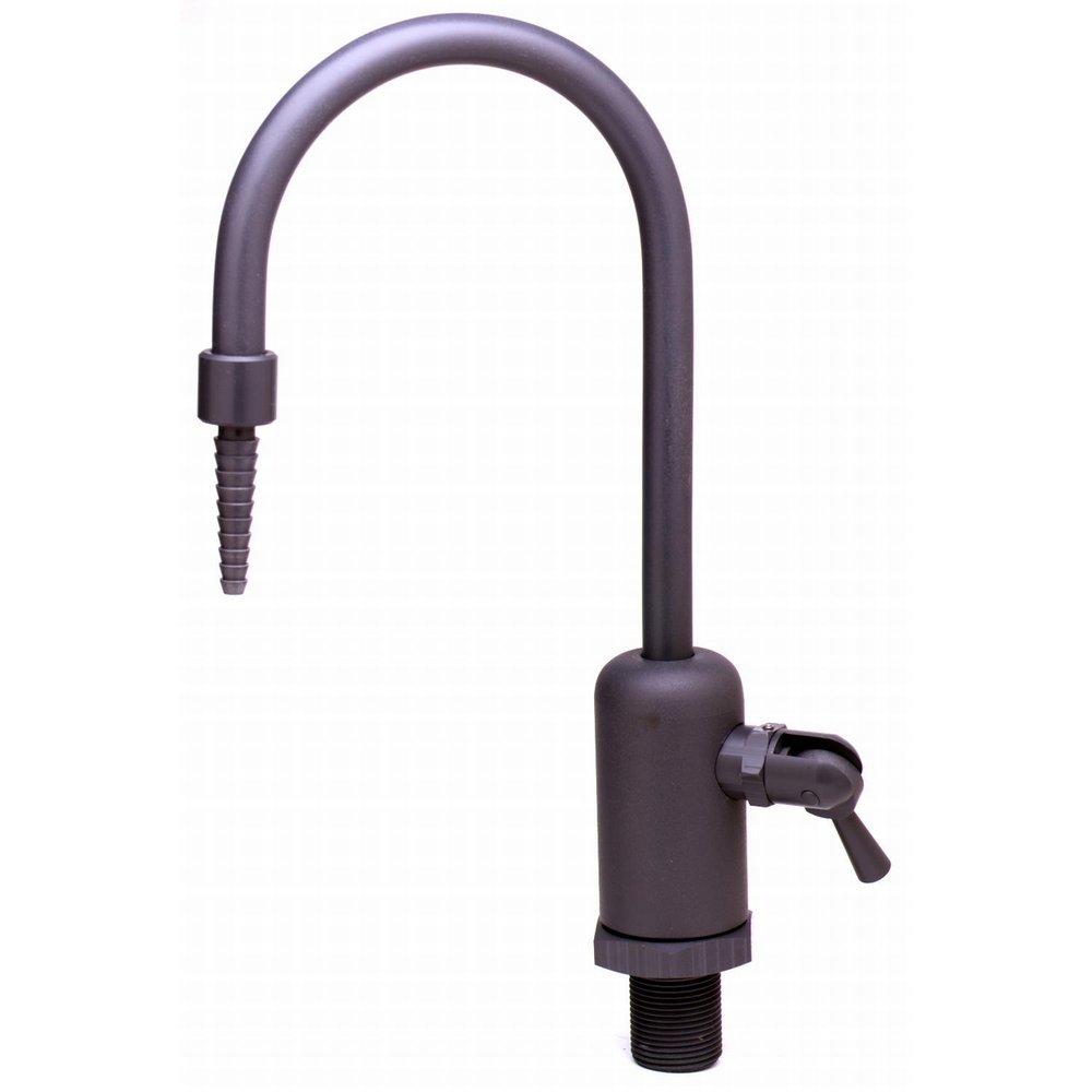 T&S Brass Grey Deckmount Self-Closing PVC Single Ledge Faucet 