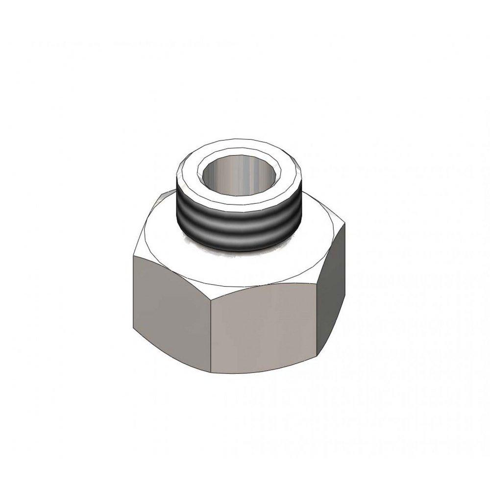 T&S Brass Chrome *CVR* LF 3/4 IPS FE ADPT 