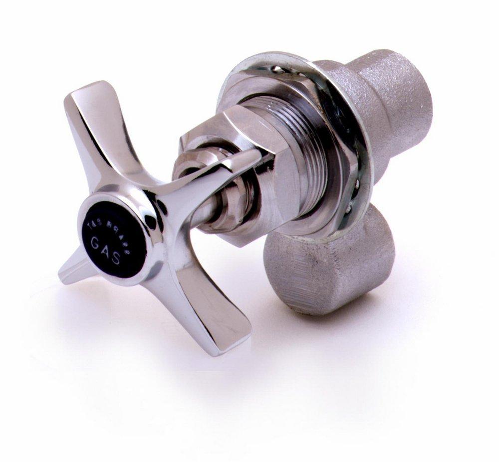 T&S Brass Polished Chrome Plated Fume Hood Valve 