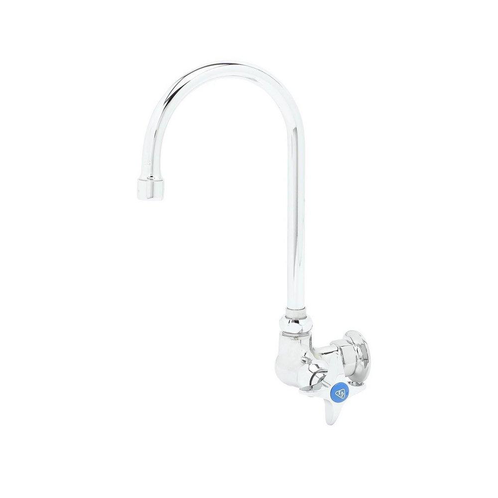 T&S Brass Chrome Plated Pantry Faucet with Single 4-Arm Handle and 5-1/2 in. Spout Reach 