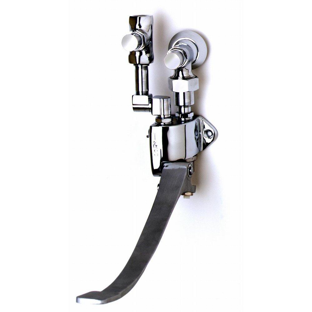 T&S Brass Polished Chrome Single Pedal Valve 