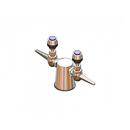 T&S Brass Turret with Two Needle Valve Hose Cocks 